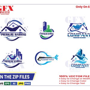 Pressure Washing Logo Design: Cleaning Company Branding