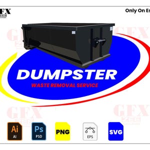 Junk Removal Logo Design: Hauling & Dumpster Service (Vector Files Included)