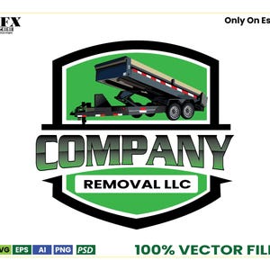 Junk Removal Logo Design: Hauling & Dumpster Service (Vector Files Included)