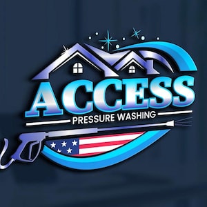 Pressure Washing Logo Design: Power Wash, House Cleaning (Digital Download, Vector Format)
