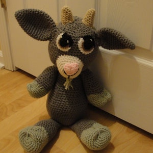 Crocheted Goat stuffed animal homemade