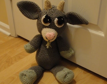 Crocheted Goat stuffed animal homemade