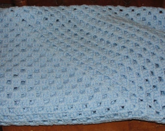 Baby Blue Granny Square Lap/baby afghan