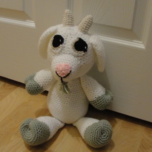 Custom made crochet goat stuffed animal