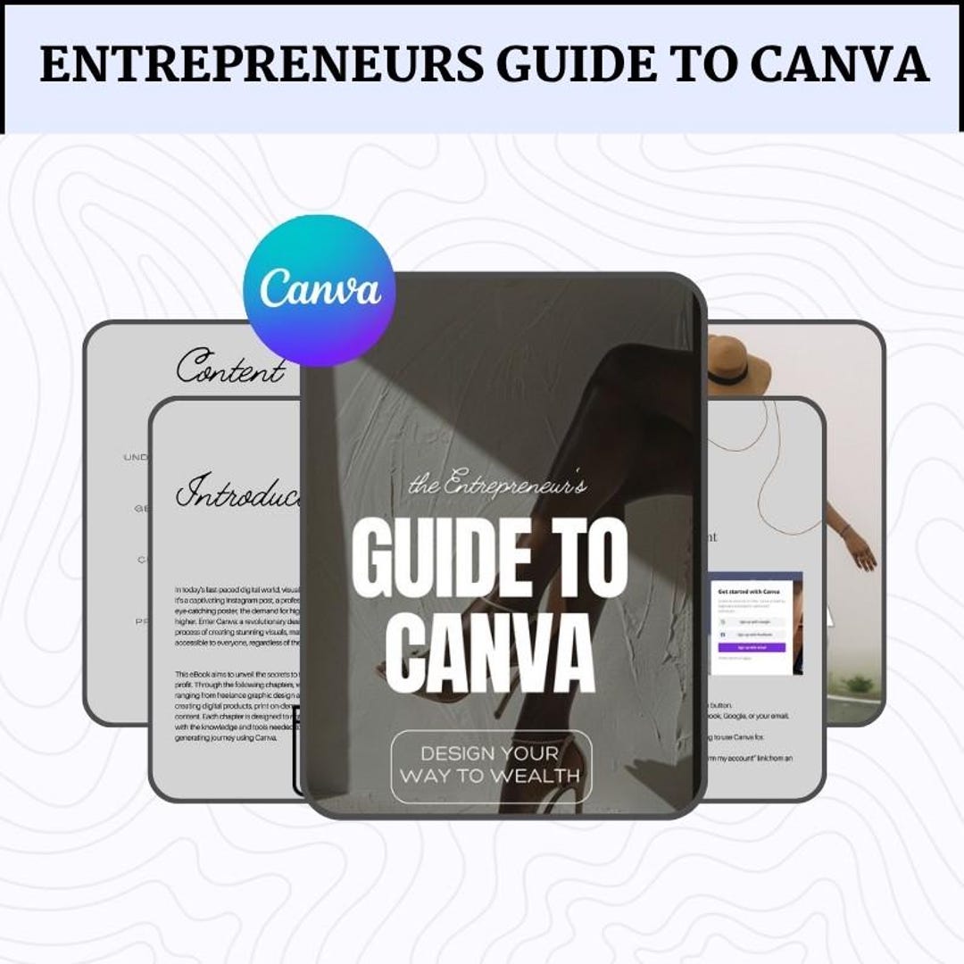Canva for Entrepreneurs PLR Guide / Editable Canva Design Tips Ebook ...