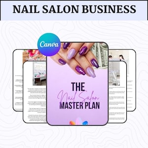 Nail Salon Business Guide / Editable Canva Template / Beauty Biz Ebook / Digital Download Tutorial / Salon Startup Help /  Canva PLR