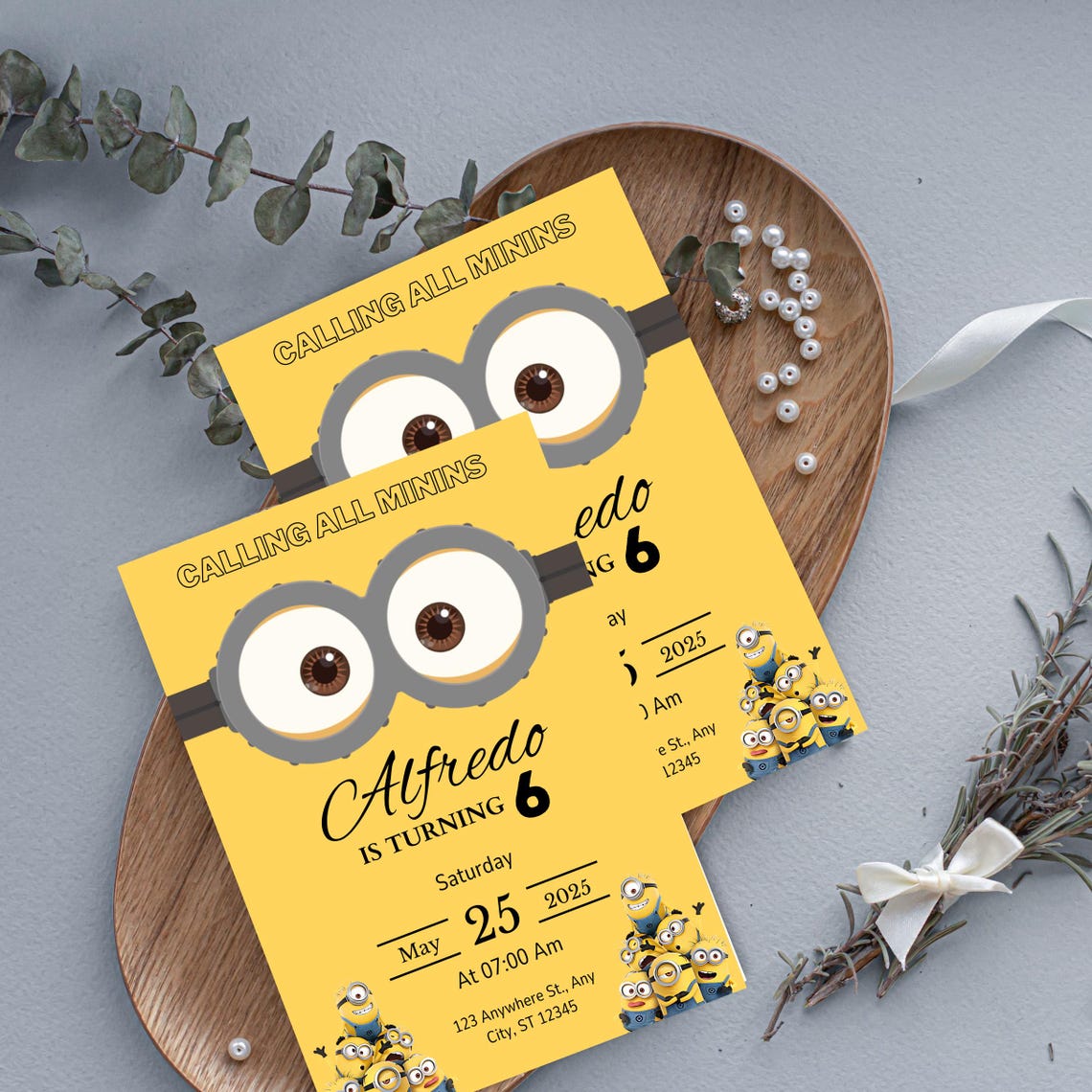 Editable Minion Birthday Template, Minion Birthday Invites, Printable ...