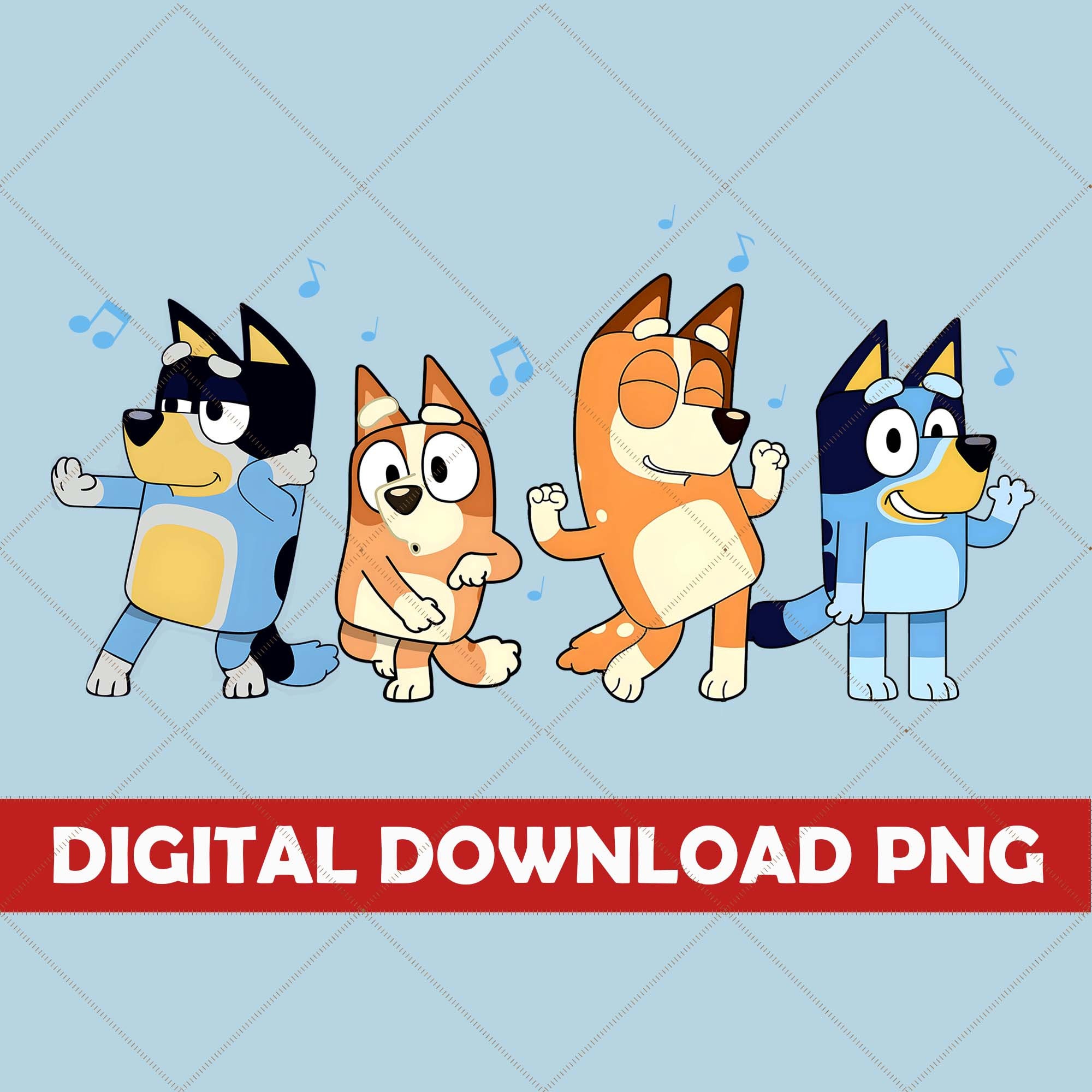 Bluey PNG Dancing Bluey Png Bluey Cartoon Png Svg Gift for - Etsy
