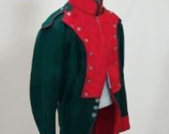 Men's 10th Dragon Regiment Napoleonic Uniforms, French Green Coat
