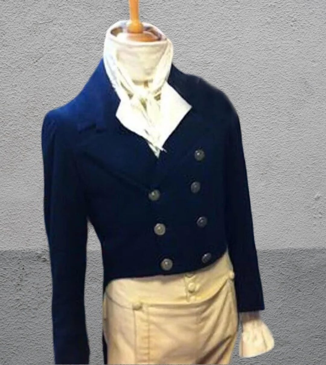 New Gentlemen 18th Victorian Colonial Regency Navy Blue Wool Custom-mad ...