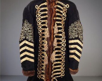 Men's Wool Hussar Jacket: British Jimmie Hendrix Deluxe Coat