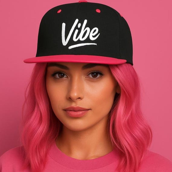 Pink \'It\'s a Vibe\' Cap Pink trucker hat women main image 3