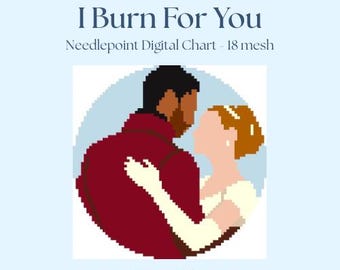 I Burn For You - Needlepoint Digital Chart for 18 mesh canvas
