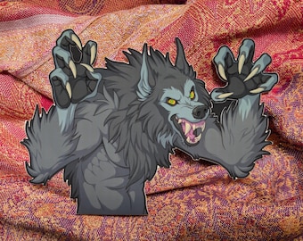 Eddie Werewolf Peeker | Vinyl Sticker | 7in | Water Proof Sticker | Car Decal | Laptop Decal | Water Bottle Sticker