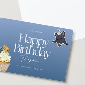 Cartão de aniversário para imprimir | Download digital editável | Cartão de aniversário moderno para ele ou ela | Download instantâneo | Cartão de felicitações faça você mesmo