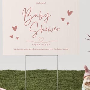 Placa de boas-vindas para chá de bebê para imprimir | Modelo editável | Decoração boho neutra para chá de bebê | Download instantâneo | Placa de gênero neutro em PDF