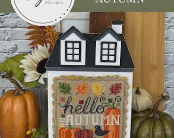 Hello Autumn Cross Stitch Pattern by Erin Elizabeth
