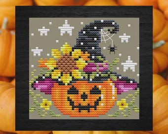 Bewitching Pumpkin Cross Stitch Pattern by Shannon Christine