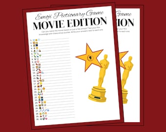 Emoji Movie Pictionary: Printable Party Game (PDF Download, 30 Clues)