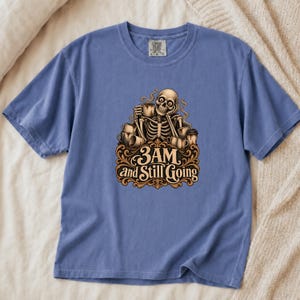 Skeleton Coffee Shirt, Caffeine Humor Shirt, Caffeine Lover Gift, Night-Owl
