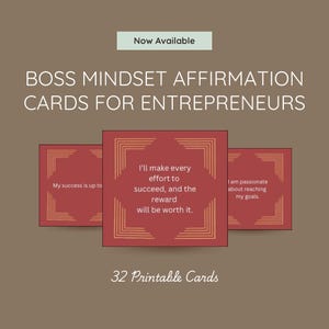 Schede di affermazione quotidiana / Citazioni stampabili sulla mentalità del capo / Download immediato di un mazzo di mindfulness per piccole imprese e imprenditori