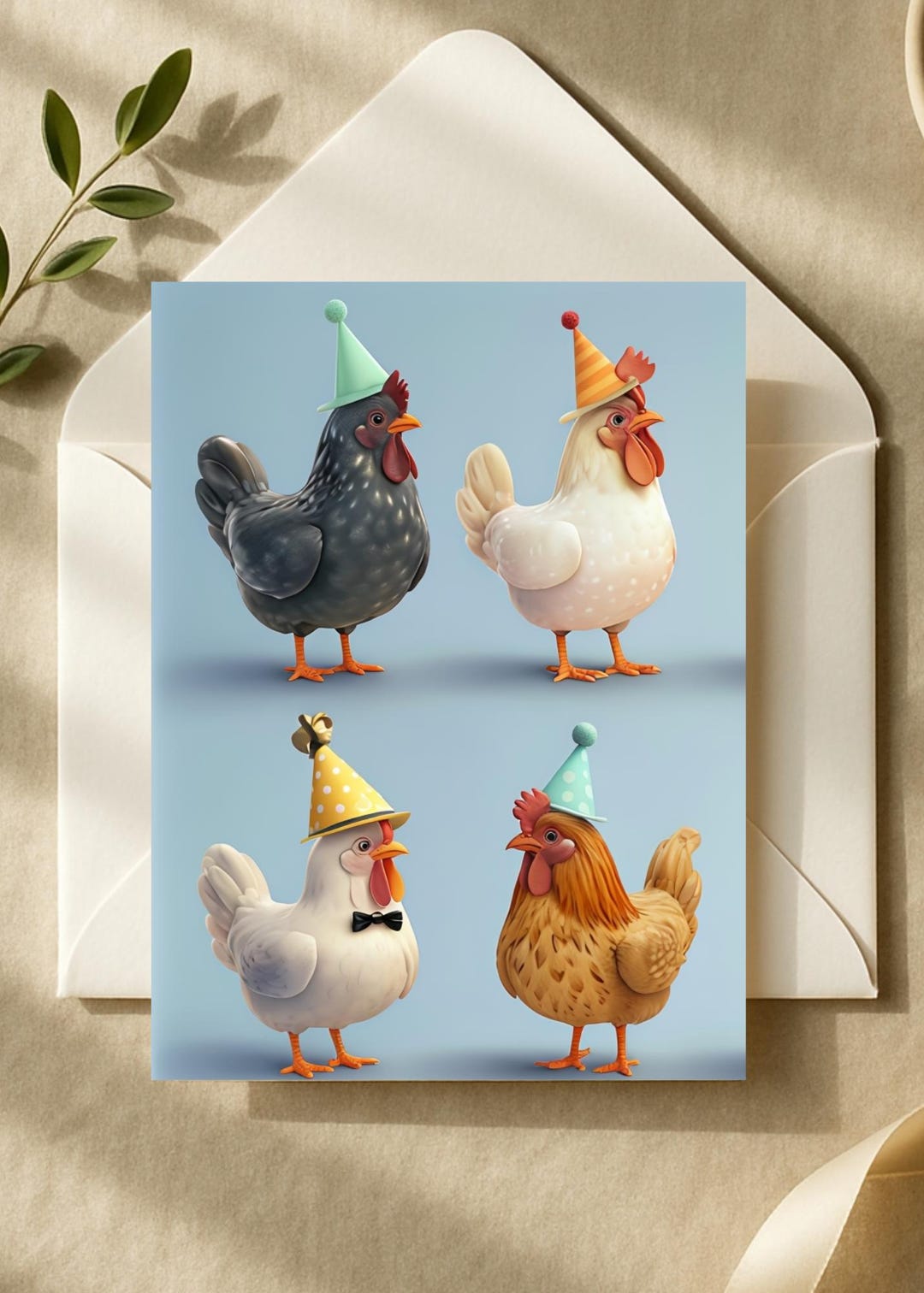 Funny Chicken Birthday Greeting Cards | Farm Animal Party Invitations ...