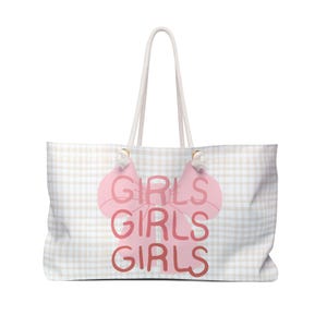 Schicke Weekender-Tasche für Mädchen | Perfekt für Reisen, Fitnessstudio oder Strand | Stilvolle Tasche mit rosa Designs | Großartiges Geschenk für Freunde