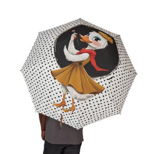 Uroczy parasol z kreskówek - Funky składany parasol, uroczy prezent na deszczowe dni, dla dzieci i dorosłych, akcesorium na zewnątrz, idealny na każdą okazję