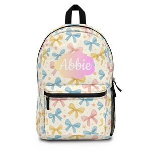 Bow Backpack, School Bag, Travel Rucksack, Cute Knapsack, Gift for Students, Fashion Accessory