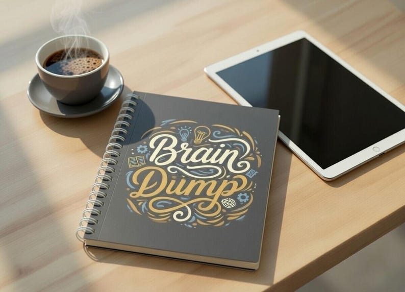 Brain Dump Spiral Notebook Idea Journal Brainstorm Notes Thought ...