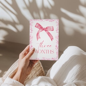 Cartes jalons bébé fille | Ensemble imprimé | 12 accessoires photo mensuels | Souvenir de première année | Du nouveau-né à 1 an | Cadeau baby shower | La Françoise
