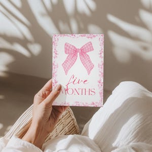 Cartes jalons bébé fille | Ensemble imprimé | 12 accessoires photo mensuels | Souvenir de première année | Du nouveau-né à 1 an | Cadeau baby shower | La Françoise