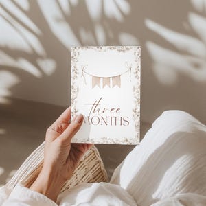 Cartes bébé étape importante | Cadeau pour bébé garçon ou fille | Ensemble imprimé | 12 accessoires photo mensuels | Du nouveau-né à 1 an | Cadeau baby shower | Le saule