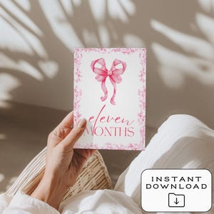 Cartes jalons bébé fille | Téléchargement numérique | Imprimable | 12 accessoires photo mensuels | Souvenir de première année | Cadeau baby shower | La Françoise
