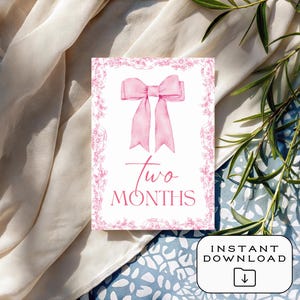 Cartes jalons bébé fille | Téléchargement numérique | Imprimable | 12 accessoires photo mensuels | Souvenir de première année | Cadeau baby shower | La Françoise