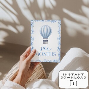 12 cartes jalons bébé garçon | Téléchargement numérique | Imprimable | Accessoires photo mensuels | Souvenir de première année | Cadeau baby shower | Le Henri