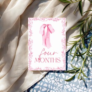 Cartes jalons bébé fille | Ensemble imprimé | 12 accessoires photo mensuels | Souvenir de première année | Du nouveau-né à 1 an | Cadeau baby shower | La Françoise