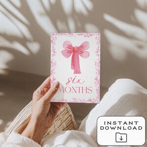 Cartes jalons bébé fille | Téléchargement numérique | Imprimable | 12 accessoires photo mensuels | Souvenir de première année | Cadeau baby shower | La Françoise