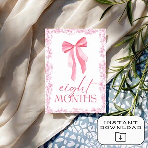 Cartes jalons bébé fille | Téléchargement numérique | Imprimable | 12 accessoires photo mensuels | Souvenir de première année | Cadeau baby shower | La Françoise