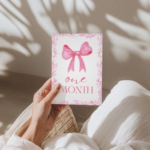 Cartes jalons bébé fille | Ensemble imprimé | 12 accessoires photo mensuels | Souvenir de première année | Du nouveau-né à 1 an | Cadeau baby shower | La Françoise