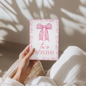 Cartes jalons bébé fille | Ensemble imprimé | 12 accessoires photo mensuels | Souvenir de première année | Du nouveau-né à 1 an | Cadeau baby shower | La Françoise