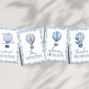12 cartes jalons bébé garçon | Ensemble imprimé | Accessoires photo mensuels | Souvenir de première année | Nouveau-né à 1 an | Cadeau baby shower | Le Henri