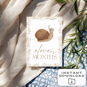 Cartes bébé étape importante | Téléchargement numérique | Imprimable | 12 accessoires photo mensuels | Souvenir de première année | Cadeau baby shower | Le tremble