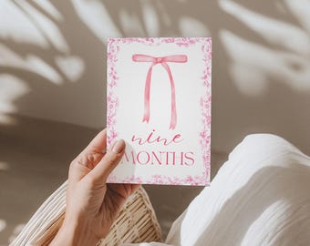 Baby Girl Milestone Cards | Printed Set | 12 Monthly Photo Props | First Year Keepsake | Newborn to 1 Year | Baby Shower Gift | The Frances