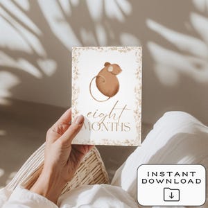 Cartes bébé étape importante | Téléchargement numérique | Imprimable | 12 accessoires photo mensuels | Souvenir de première année | Cadeau baby shower | Le tremble