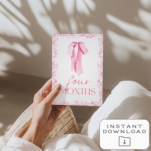 Cartes jalons bébé fille | Téléchargement numérique | Imprimable | 12 accessoires photo mensuels | Souvenir de première année | Cadeau baby shower | La Françoise