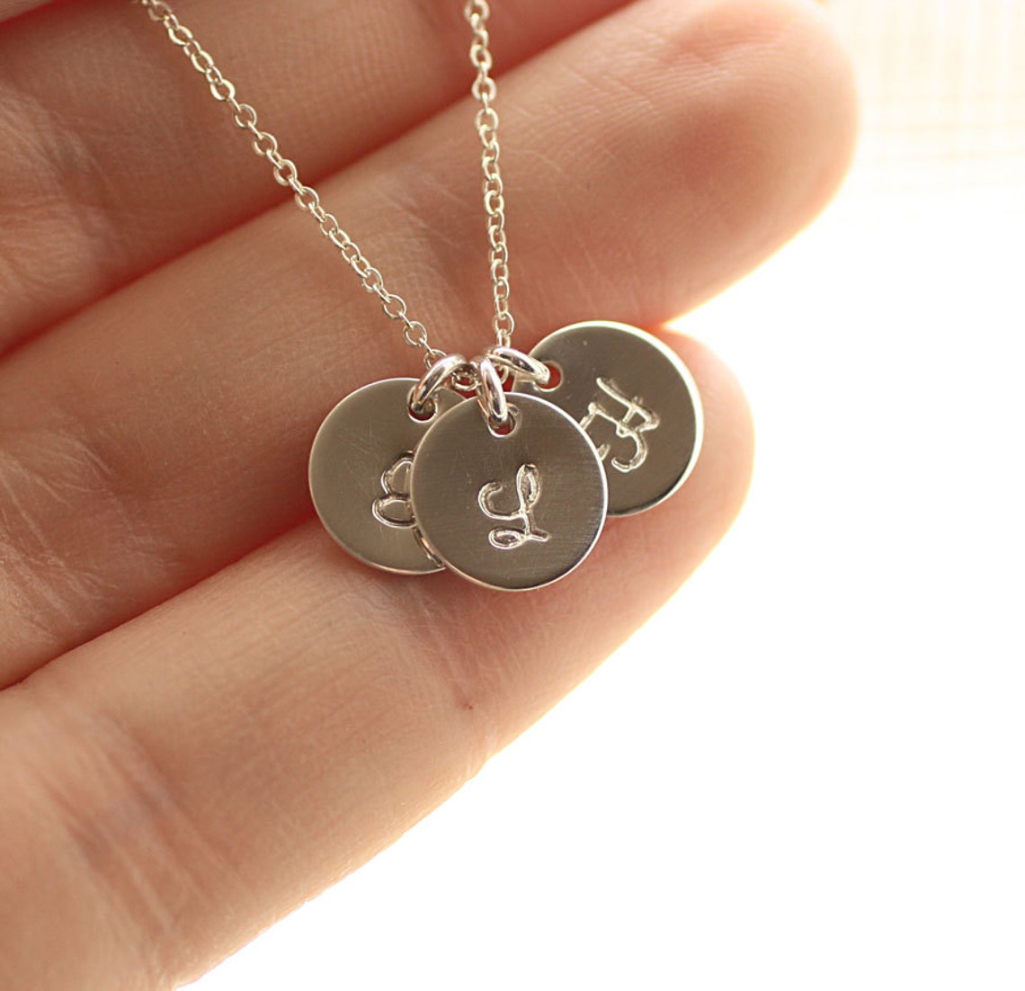Initial necklace with 3 letters Clearance