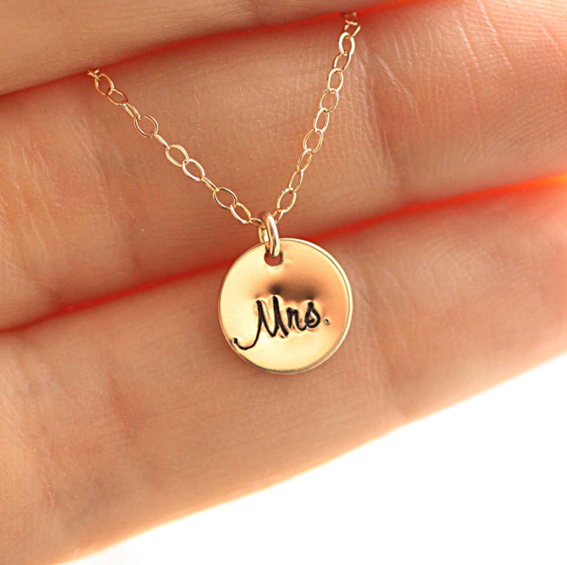 Mrs. Necklace New Bride Bridal Shower Gift Bridal Honeymoon Etsy