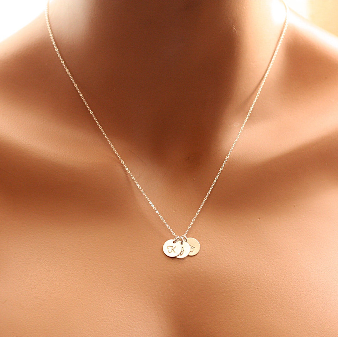 Necklace with three initials Clearance