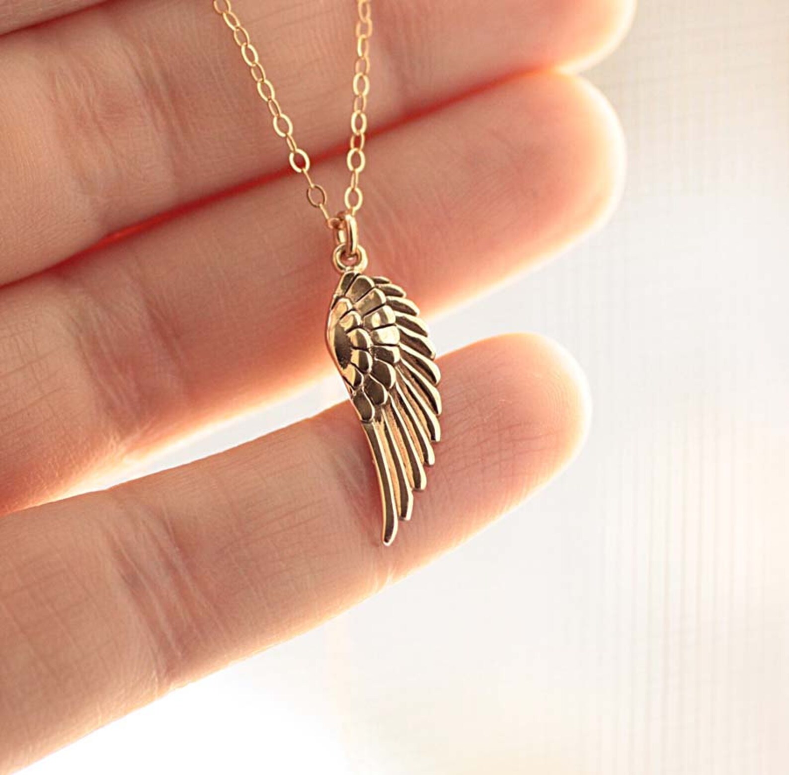 Angel Wing Necklace Memorial Necklace Bereavement Gift Etsy